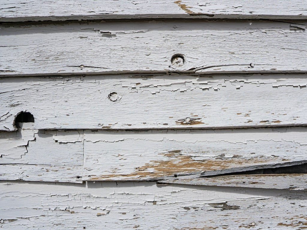 Old siding on a home