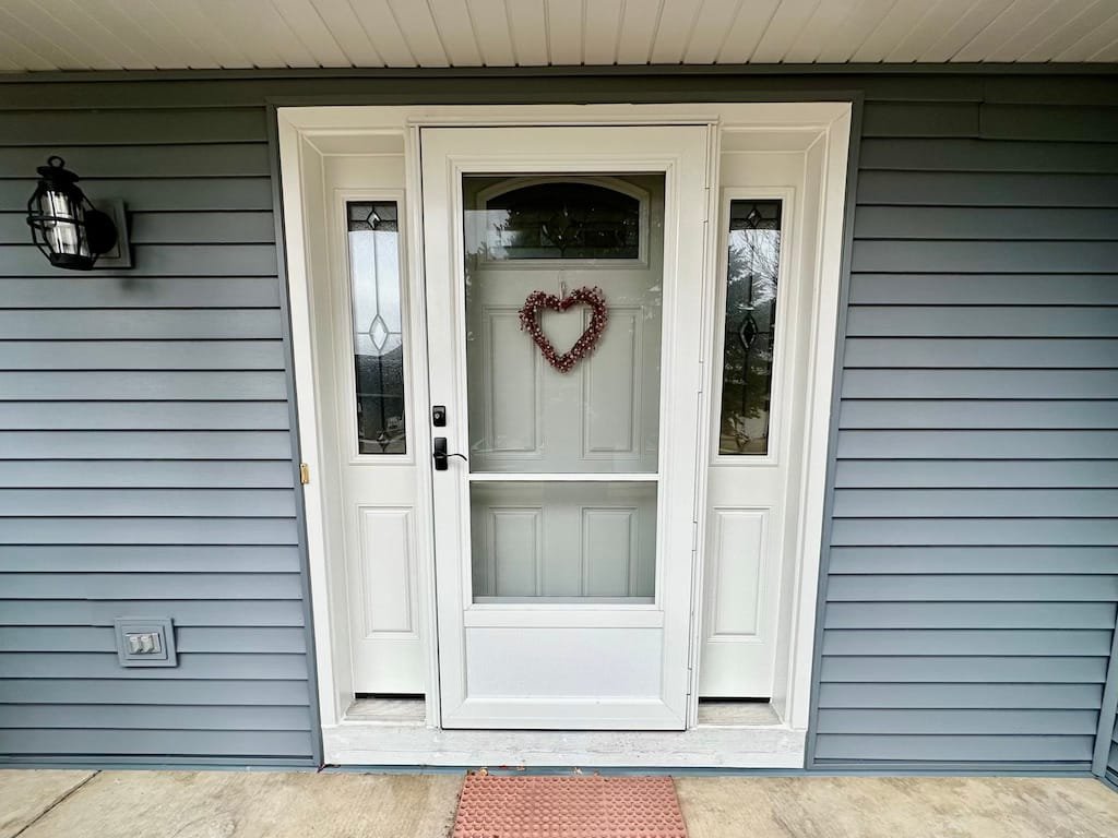 After view of the front entry door