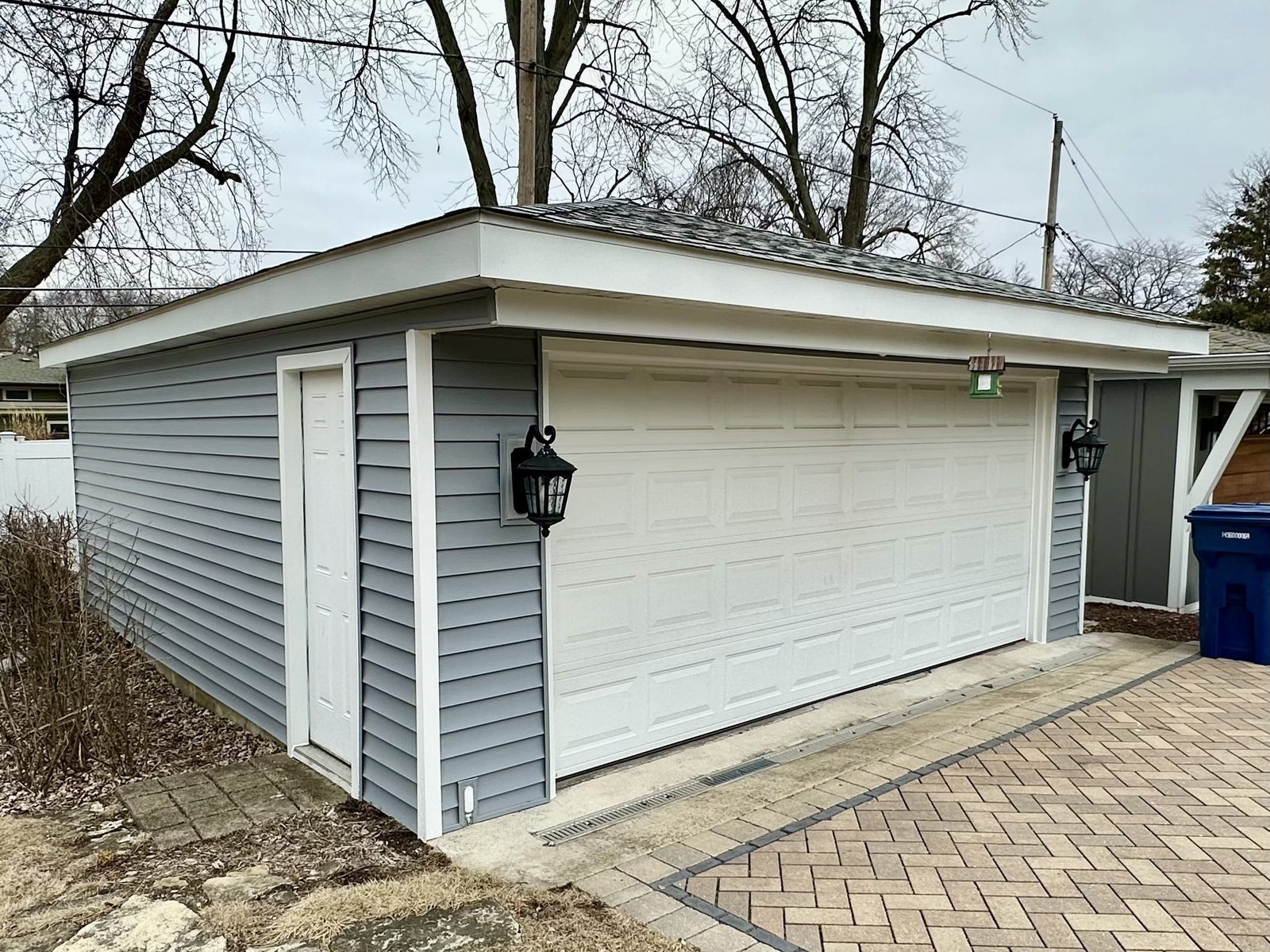 After view of garage