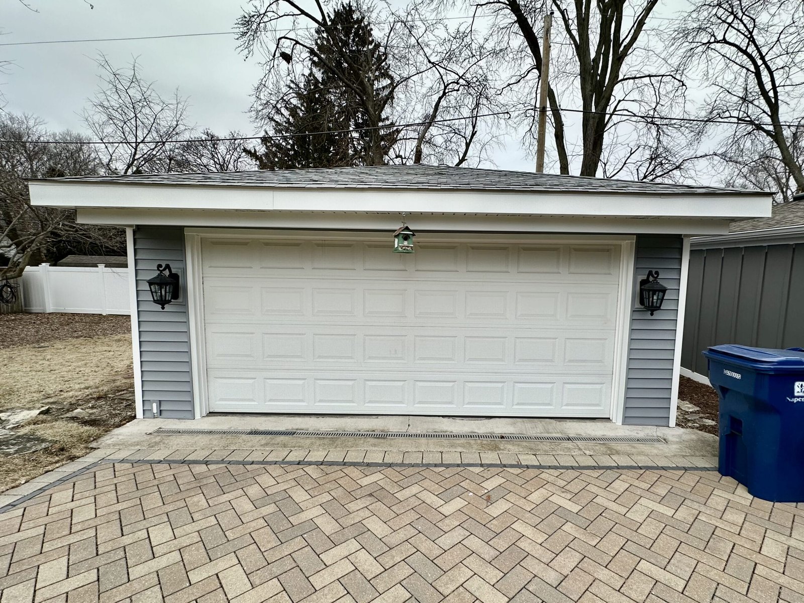 After view of garage