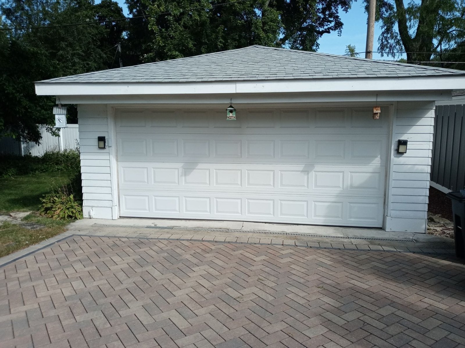 Before view of garage