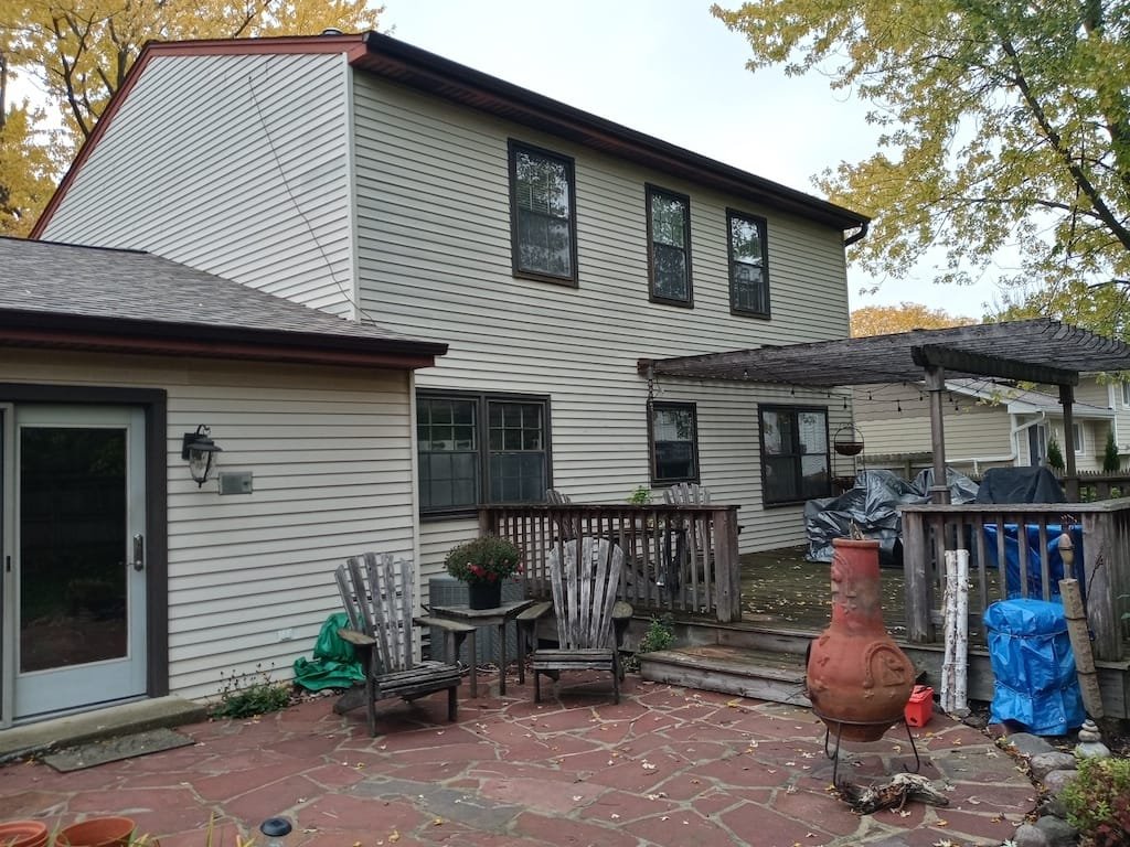 Before view of back of home
